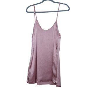 Reformation womens Pink Satin Slip Camisole Top Small Adjustable Strap Lounge